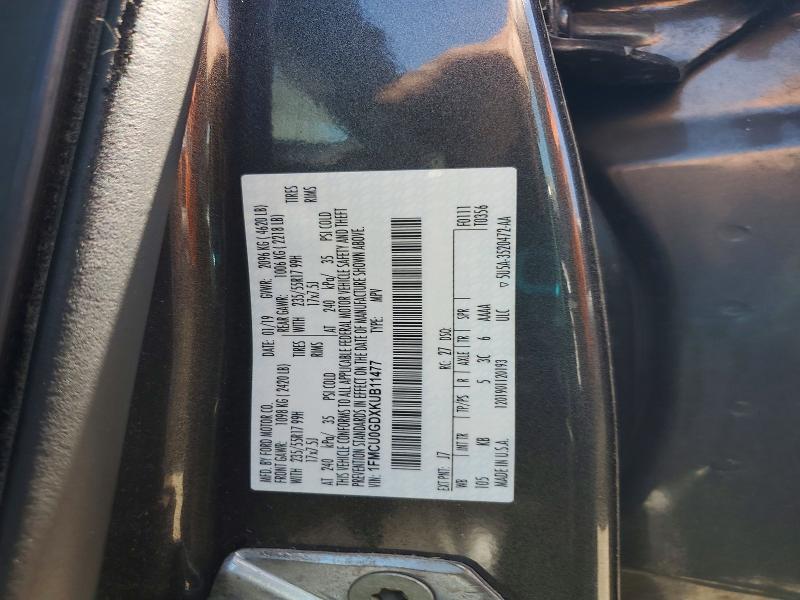 2019 Ford Escape მანქანა იყიდება აუქციონზე, vin: 1FMCU0GDXKUB11477, აუქციონის ნომერი: 55655166