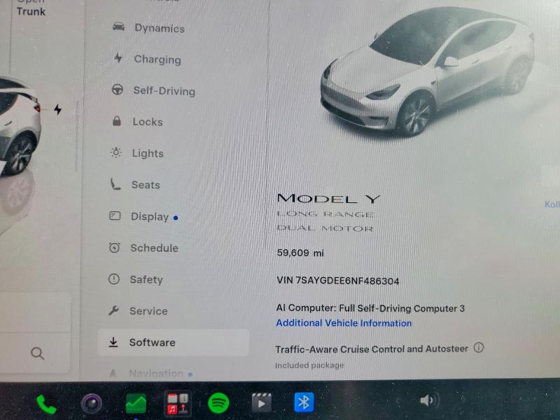 Продажа на аукционе авто 2022 Tesla Model Y, vin: 7SAYGDEE6NF486304, номер лота: 56822956