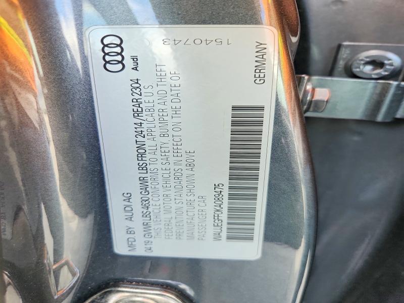 Продаж на аукціоні авто 2019 Audi A3, vin: WAUJEGFF0KA089475, номер лоту: 58476116