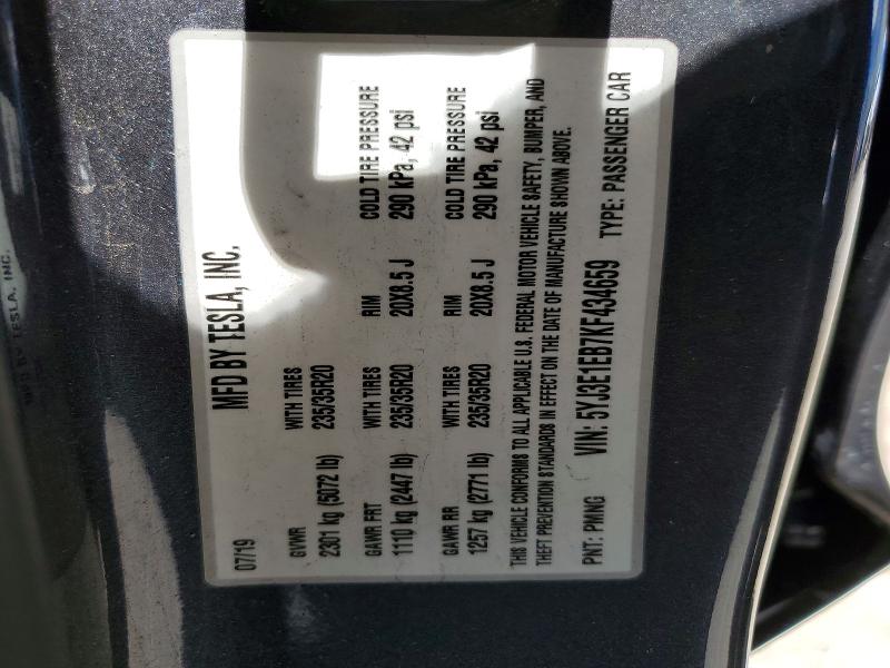 Aukcja sprzedaży 2019 Tesla Model 3, vin: 5YJ3E1EB7KF434659, numer aukcji: 56437566