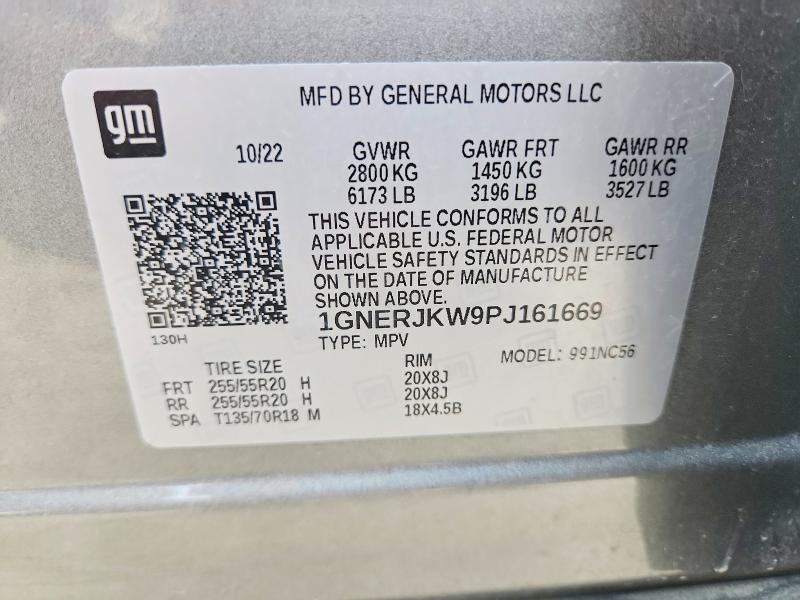 Aukcja sprzedaży 2023 Chevrolet Traverse, vin: 1GNERJKW9PJ161669, numer aukcji: 56397406
