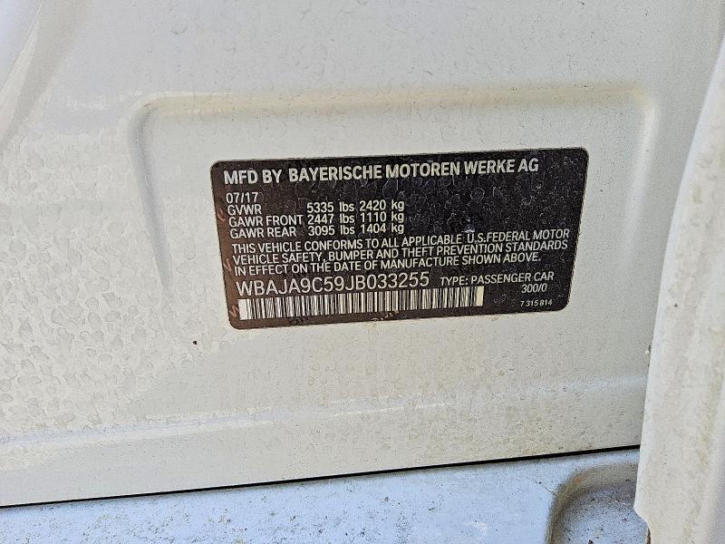 Продажа на аукционе авто 2018 Bmw 530e, vin: WBAJA9C59JB033255, номер лота: 55778586