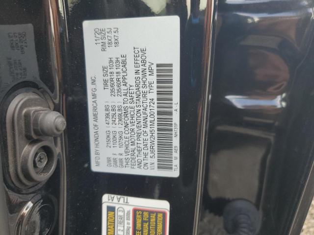 2021 Honda Cr-v მანქანა იყიდება აუქციონზე, vin: 5J6RW2H51ML001724, აუქციონის ნომერი: 58158666