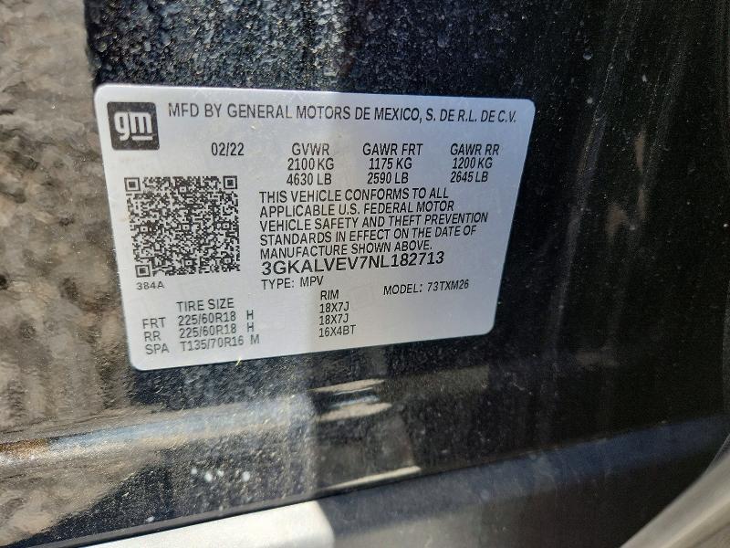 2022 Gmc Terrain მანქანა იყიდება აუქციონზე, vin: 3GKALVEV7NL182713, აუქციონის ნომერი: 57930276