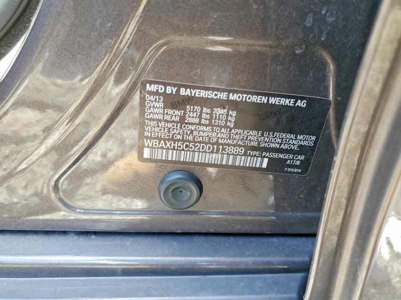 Продаж на аукціоні авто 2013 Bmw 528, vin: WBAXH5C52DD113889, номер лоту: 57539556