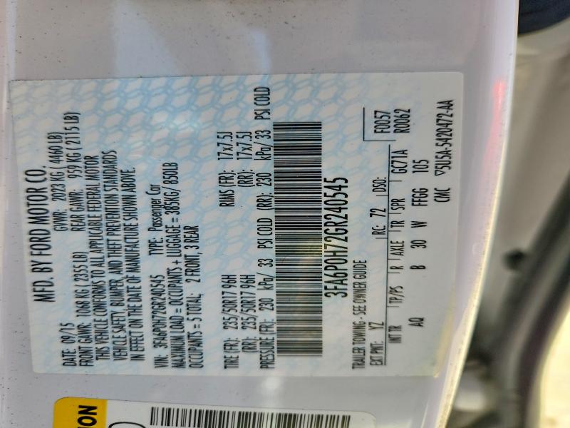 2016 Ford Fusion მანქანა იყიდება აუქციონზე, vin: 3FA6P0H72GR240545, აუქციონის ნომერი: 54820646