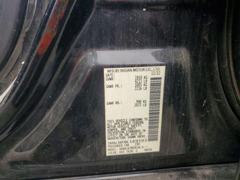 Продаж на аукціоні авто 2013 Nissan Altima, vin: 1N4AL3AP3DC169593, номер лоту: 58428316
