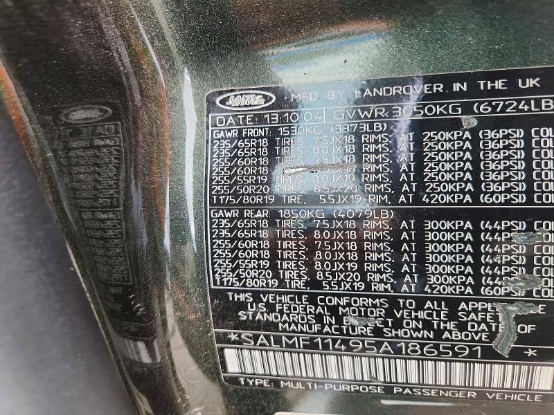 Продажа на аукционе авто 2005 Land Rover Range Rover, vin: SALMF11495A186591, номер лота: 58953336