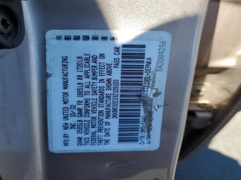 57621676 :رقم المزاد ، 1NXBR32E33Z109103 vin ، 2003 Toyota Corolla مزاد بيع