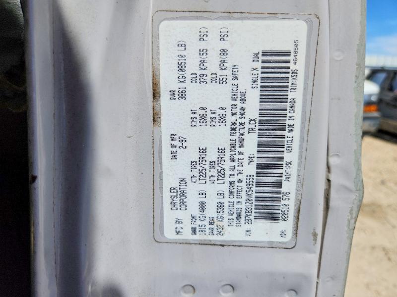 55469926 :رقم المزاد ، 2B7KB31Z0VK549558 vin ، 1997 Dodge Ram Van مزاد بيع