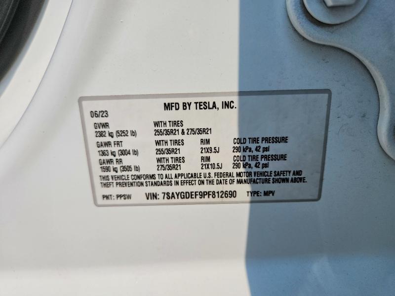 Aukcja sprzedaży 2023 Tesla Model Y, vin: 7SAYGDEF9PF812690, numer aukcji: 58321496