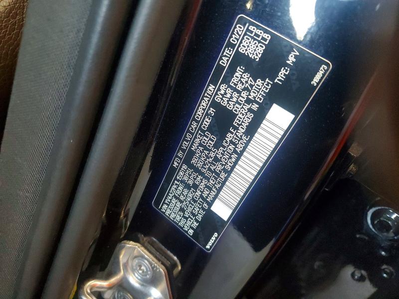 56085386 :رقم المزاد ، YV4A22PK1L1596118 vin ، 2020 Volvo Xc90 مزاد بيع