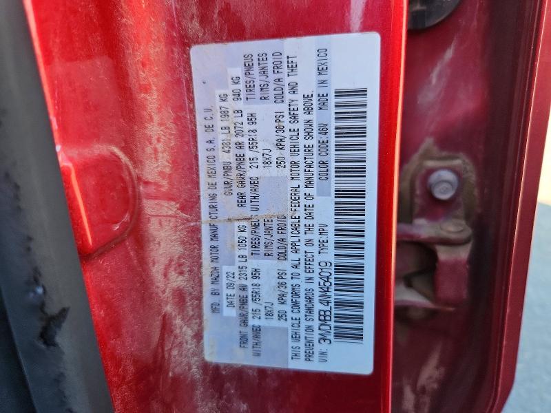 58531846 :رقم المزاد ، 3MVDMBBL4NM454019 vin ، 2022 Mazda Cx-30 مزاد بيع