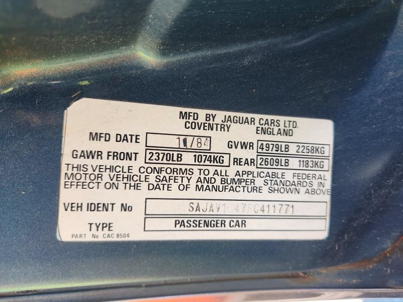 56802366 :رقم المزاد ، SAJAV1347FC411771 vin ، 1985 Jaguar Xj6 مزاد بيع