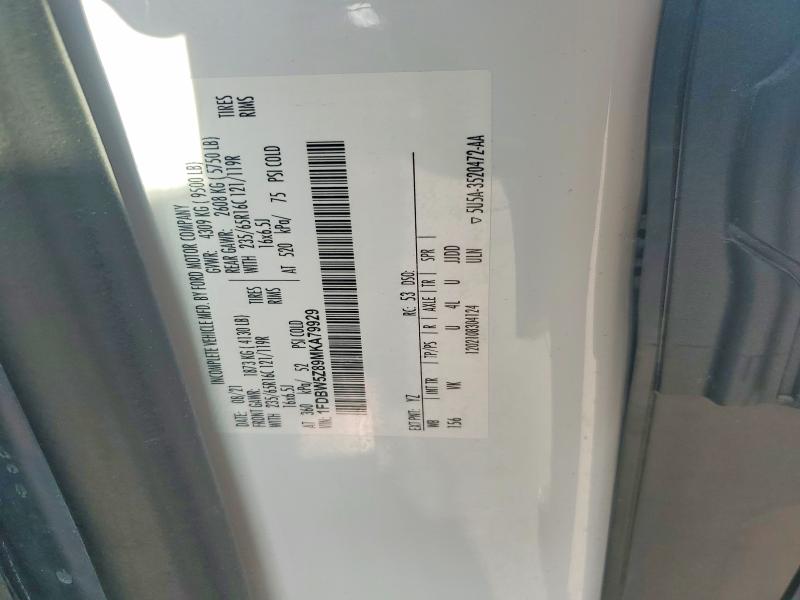 2021 Ford Transit მანქანა იყიდება აუქციონზე, vin: 1FDBW5Z89MKA79929, აუქციონის ნომერი: 55895716