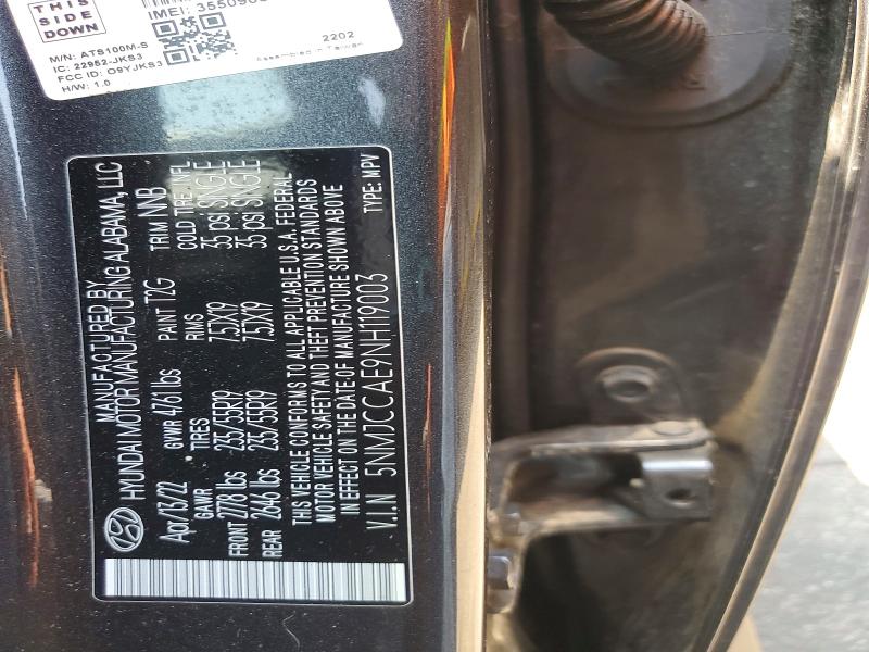 Продаж на аукціоні авто 2022 Hyundai Tucson, vin: 5NMJCCAE9NH119003, номер лоту: 58398926