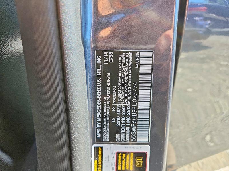 57422146 :رقم المزاد ، 55SWF6GB9FU027774 vin ، 2015 Mercedes-benz C مزاد بيع