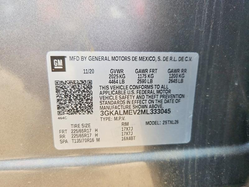 2021 Gmc Terrain მანქანა იყიდება აუქციონზე, vin: 3GKALMEV2ML333045, აუქციონის ნომერი: 58836926