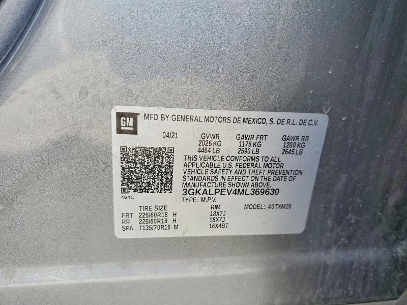 56105976 :رقم المزاد ، 3GKALPEV4ML369630 vin ، 2021 Gmc Terrain مزاد بيع