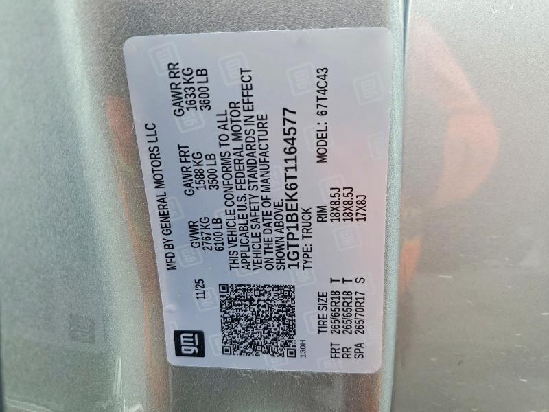 58509176 :رقم المزاد ، 1GTP1BEK6T1164577 vin ، 2026 Gmc Canyon مزاد بيع