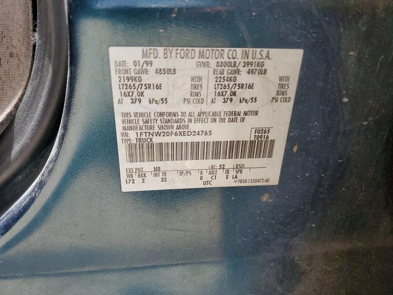 Aukcja sprzedaży 1999 Ford F250, vin: 1FTNW20F6XED24765, numer aukcji: 58826746