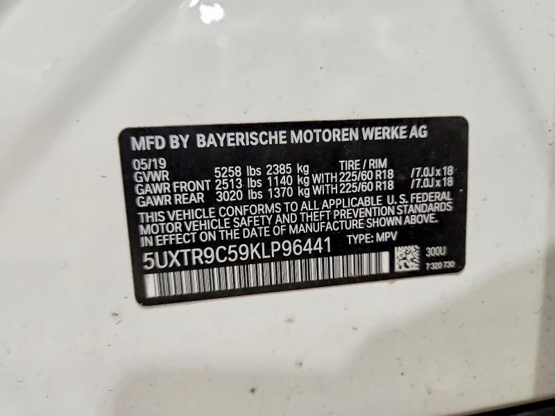 Продажа на аукционе авто 2019 Bmw X3, vin: 5UXTR9C59KLP96441, номер лота: 56788196