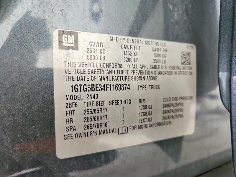 Aukcja sprzedaży 2015 Gmc Canyon, vin: 1GTG5BE34F1169374, numer aukcji: 56512076
