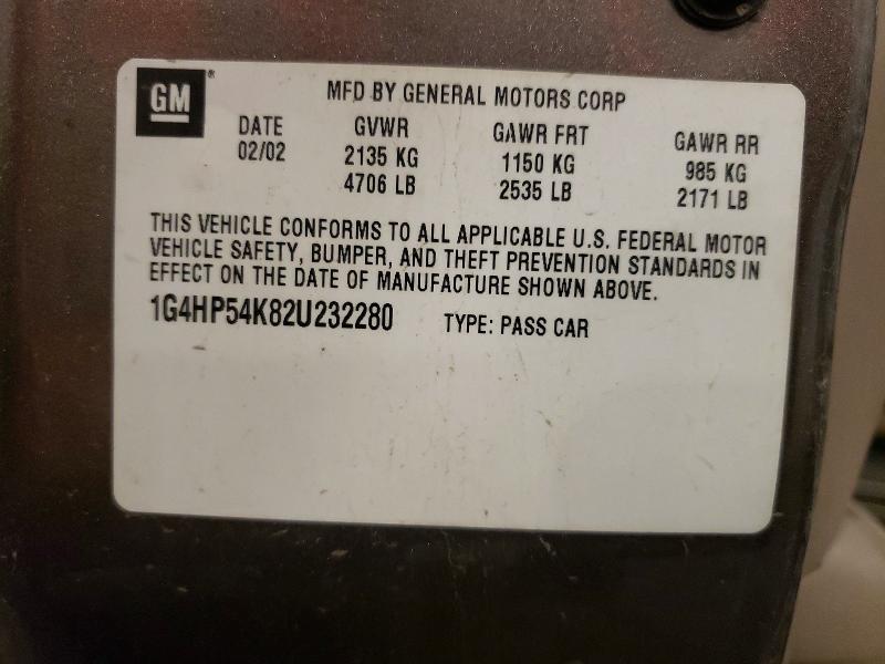 Aukcja sprzedaży 2002 Buick Lesabre, vin: 1G4HP54K82U232280, numer aukcji: 56670536