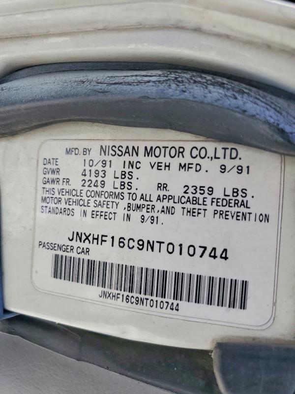 Aukcja sprzedaży 1992 Infiniti M30, vin: JNXHF16C9NT010744, numer aukcji: 56994696