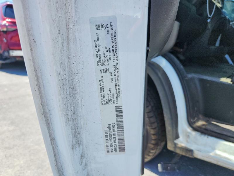 57316336 :رقم المزاد ، 3C6LRVDG0PE598591 vin ، 2023 Ram Promaster 2500 مزاد بيع