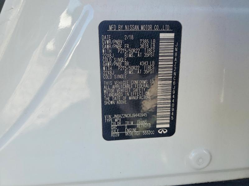 Продаж на аукціоні авто 2018 Infiniti Qx80, vin: JN8AZ2NC6J9440945, номер лоту: 55474596