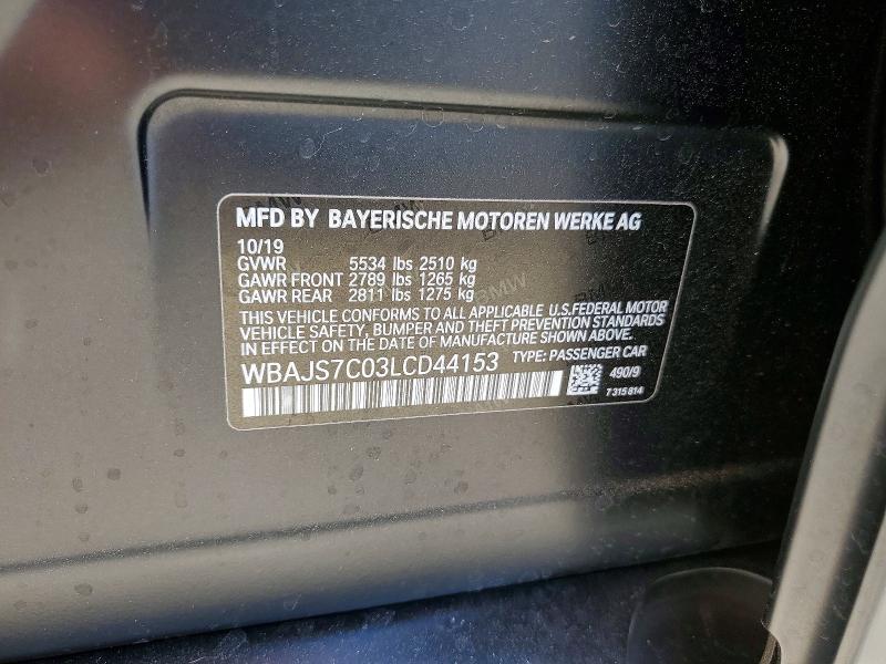 Aukcja sprzedaży 2020 Bmw M550xi, vin: WBAJS7C03LCD44153, numer aukcji: 56508396