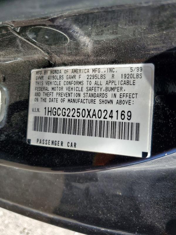 Продаж на аукціоні авто 1999 Honda Accord, vin: 1HGCG2250XA024169, номер лоту: 56886426
