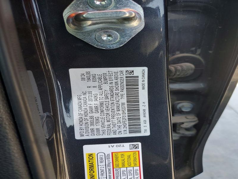 Продаж на аукціоні авто 2025 Honda Civic, vin: 2HGFE2F51SH520766, номер лоту: 58155666