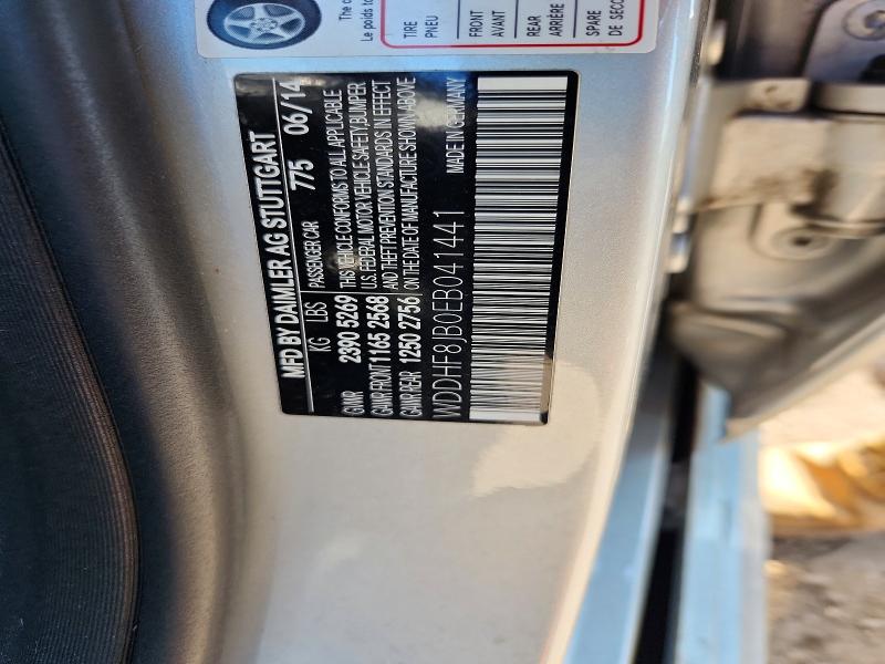 58909576 :رقم المزاد ، WDDHF8JB0EB041441 vin ، 2014 Mercedes-benz E مزاد بيع