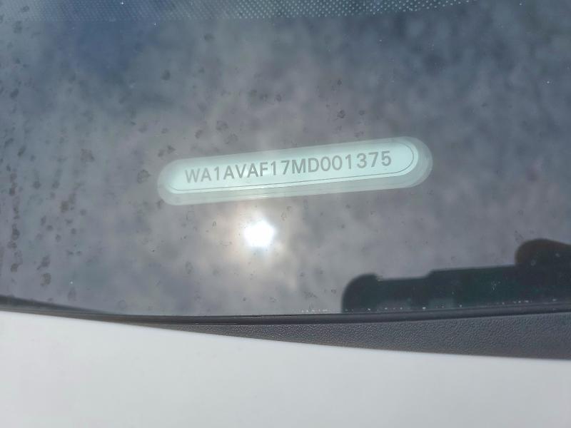 Продажа на аукционе авто 2021 Audi Q8, vin: WA1AVAF17MD001375, номер лота: 56161986