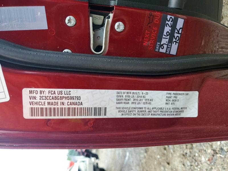 Продажа на аукционе авто 2023 Chrysler 300, vin: 2C3CCABG8PH599793, номер лота: 57515866