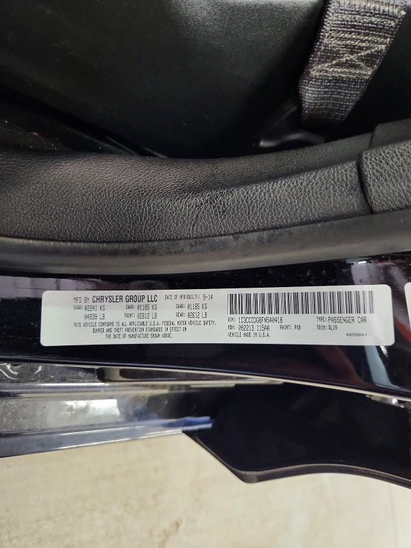 Auction sale of the 2015 Chrysler 200, vin: 1C3CCCDG8FN540418, lot number: 58945476