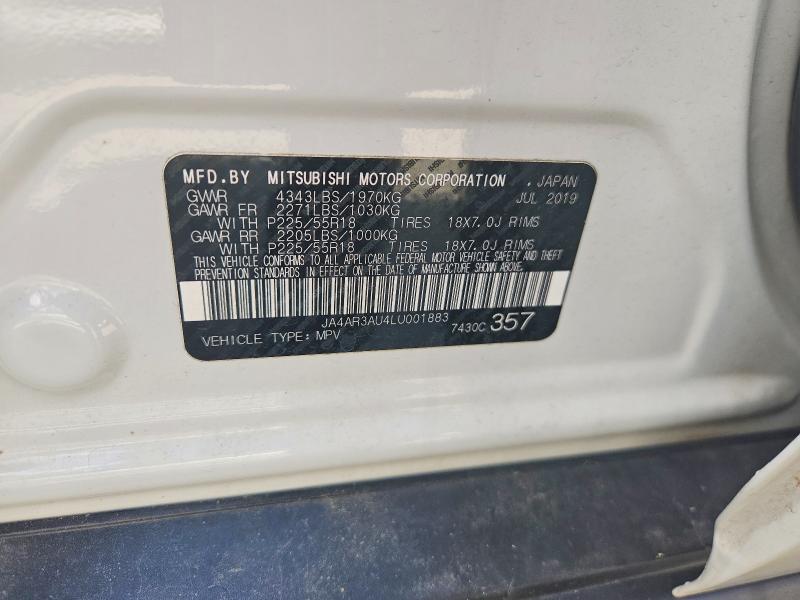 55405186 :رقم المزاد ، JA4AR3AU4LU001883 vin ، 2020 Mitsubishi Outlander Sport مزاد بيع