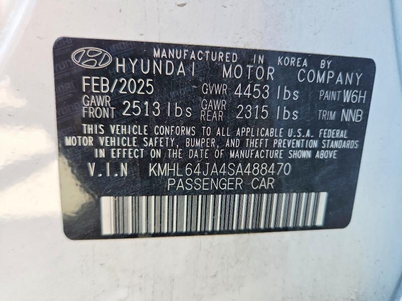 2025 Hyundai Sonata მანქანა იყიდება აუქციონზე, vin: KMHL64JA4SA488470, აუქციონის ნომერი: 56660786