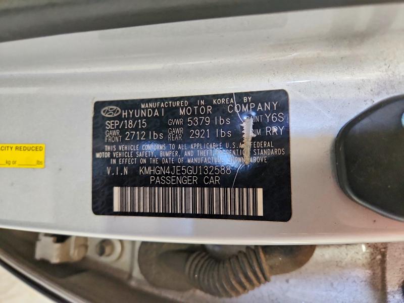 Aukcja sprzedaży 2016 Hyundai Genesis, vin: KMHGN4JE5GU132588, numer aukcji: 55769336