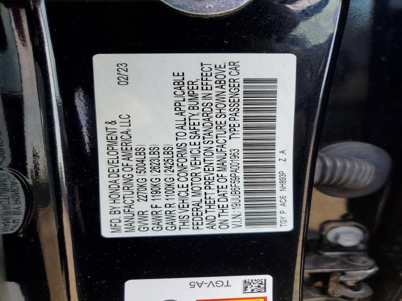 2023 Acura Tlx მანქანა იყიდება აუქციონზე, vin: 19UUB6F59PA001963, აუქციონის ნომერი: 57123226