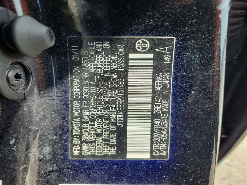 Продаж на аукціоні авто 2011 Toyota Corolla, vin: JTDBU4EE9B9131483, номер лоту: 58248056