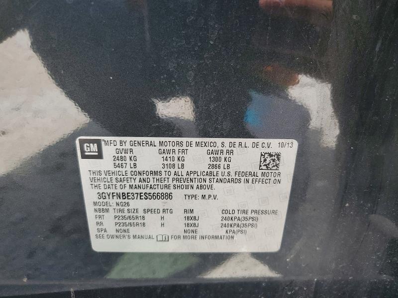 Продажа на аукционе авто 2014 Cadillac Srx, vin: 3GYFNBE37ES566886, номер лота: 55563296