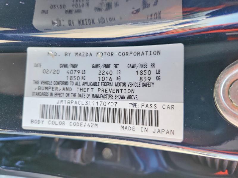 Aukcja sprzedaży 2020 Mazda 3, vin: JM1BPACL3L1170707, numer aukcji: 56544606