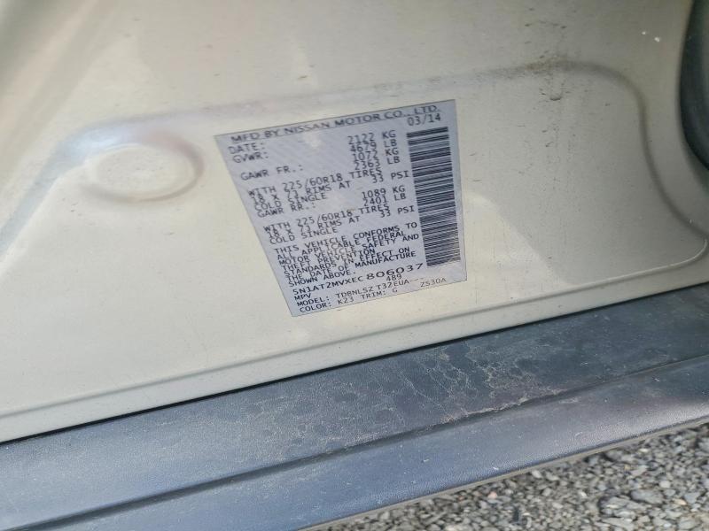 Aukcja sprzedaży 2014 Nissan Rogue, vin: 5N1AT2MVXEC806037, numer aukcji: 56459726