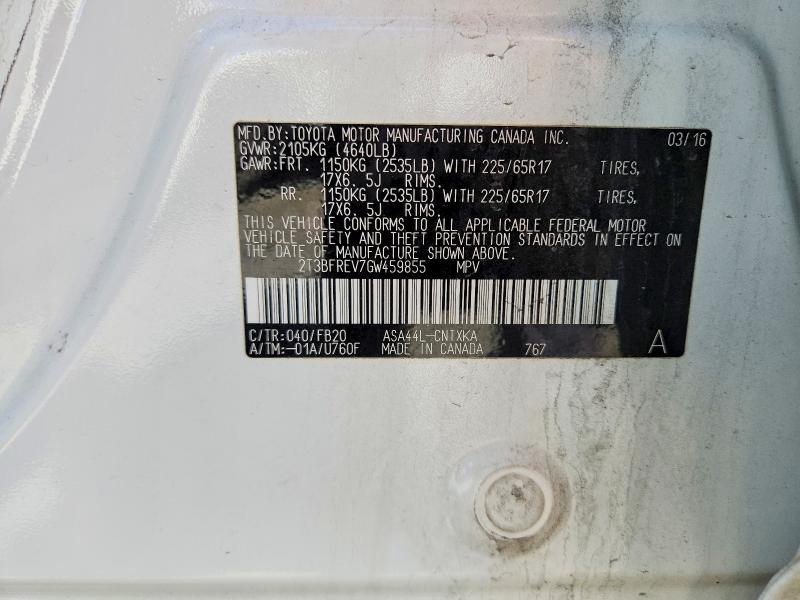 Aukcja sprzedaży 2016 Toyota Rav4, vin: 2T3BFREV7GW459855, numer aukcji: 56732666