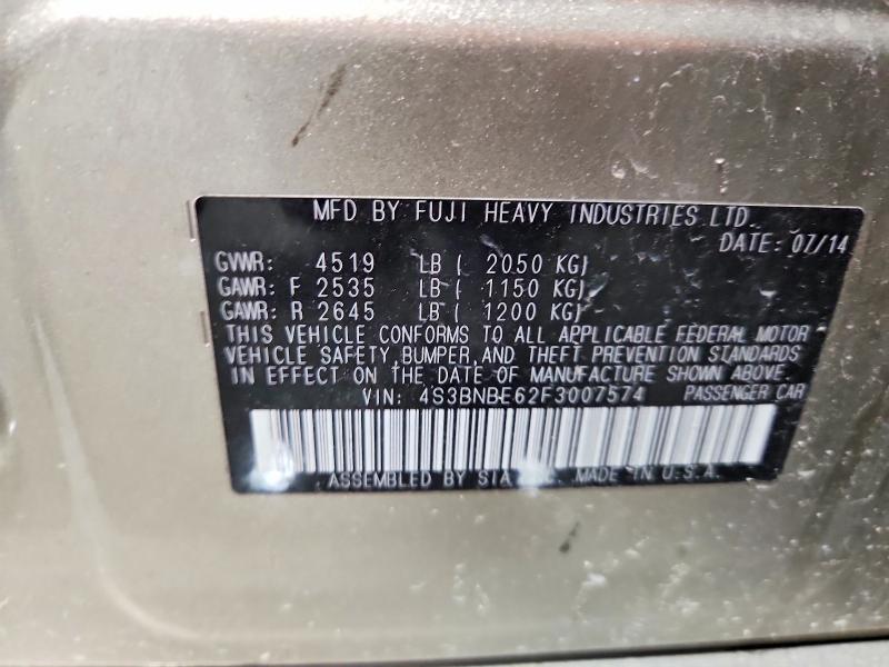 Aukcja sprzedaży 2015 Subaru Legacy, vin: 4S3BNBE62F3007574, numer aukcji: 55926506