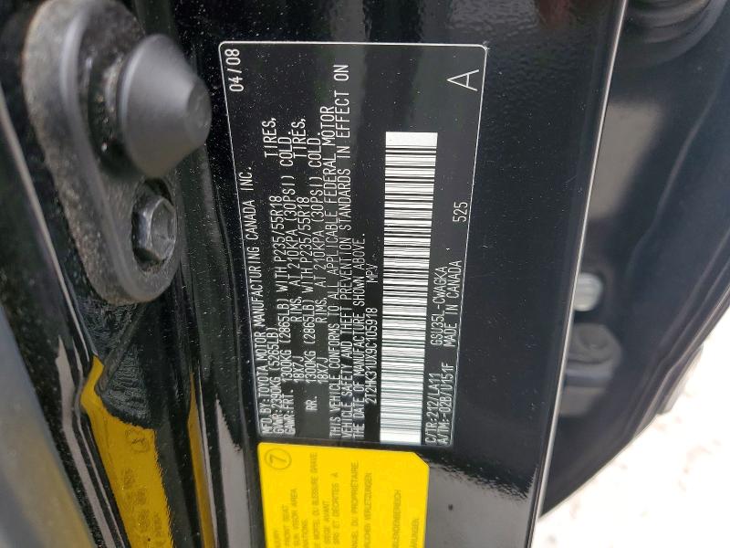 Aukcja sprzedaży 2009 Lexus Rx, vin: 2T2HK31UX9C105918, numer aukcji: 56884036