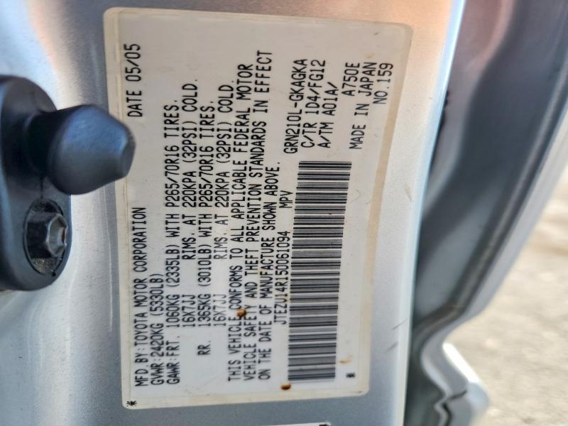 55379806 :رقم المزاد ، JTEZU14R150061094 vin ، 2005 Toyota 4runner مزاد بيع